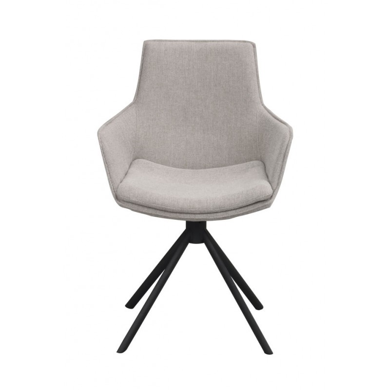 RO Lowell Swivel Arm Chair Grey/Black